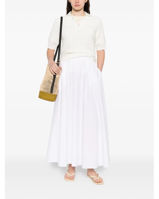 P.A.R.O.S.H. White V-Neck Short-Sleeve T-Shirt