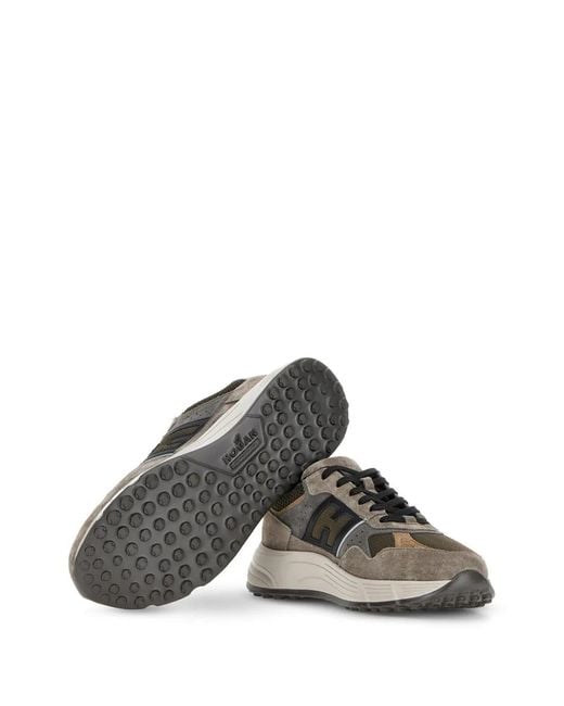 Hogan Gray Hyperlight Leather Sneakers for men