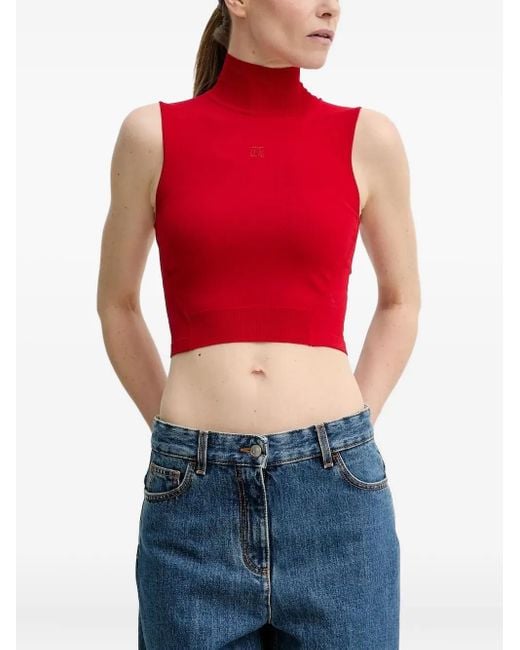 The Kooples ハイネック ノースリーブトップ Red
