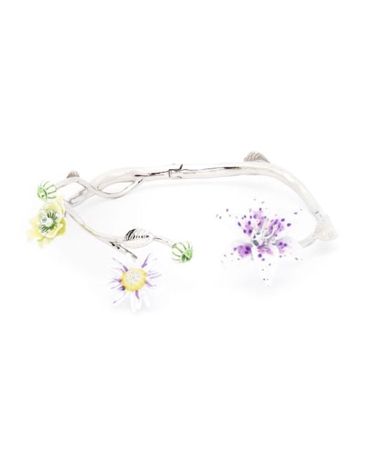 Acne White Flower Choker Necklace