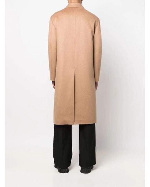 Valentino Garavani Natural Double-Breasted Wool Coat for men