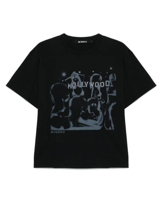 メンズ M I S B H V Hollywood Tシャツ Black