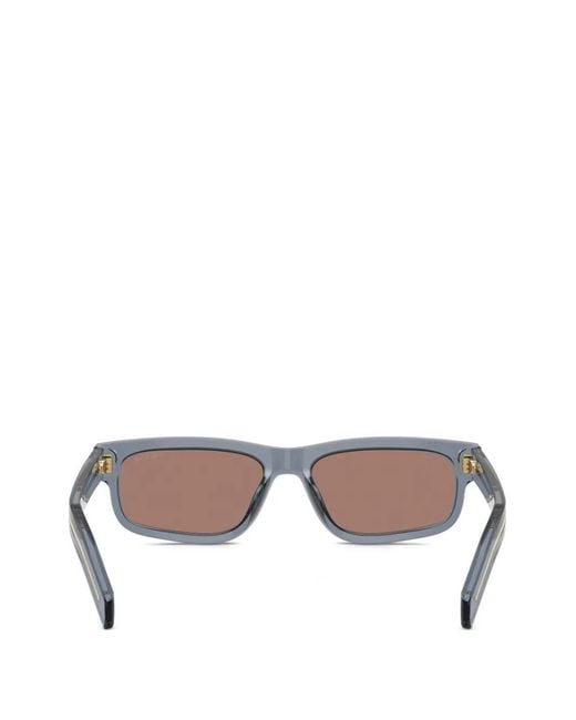 Prada Blue Rectangle-Frame Sunglasses for men