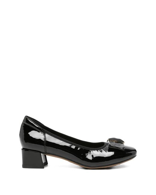 Linda Baumann Black Bow-Detail Pumps