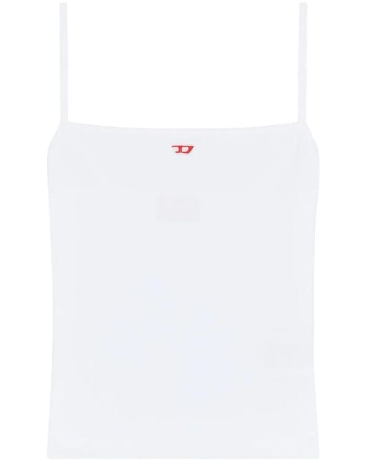 DIESEL T-Hop-D Tanktop Met Logo-Applicatie in het White