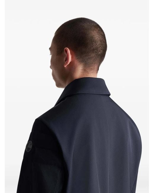 Fusalp Blue Hooded Single-Breasted Coat for men