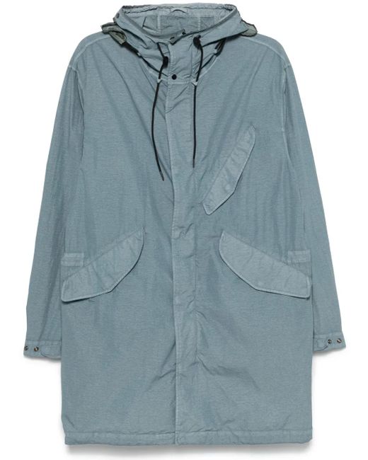 C P Company Blue Goggles-Detail Jacket for men