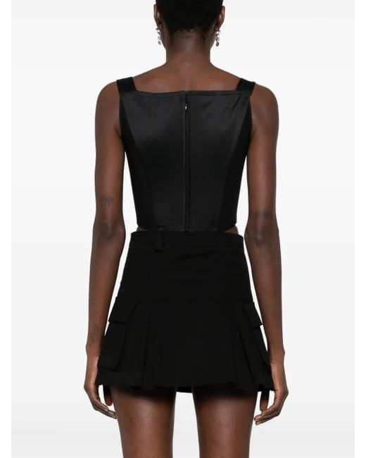Haut Corset À Empiècements En Mesh DSquared² en coloris Black