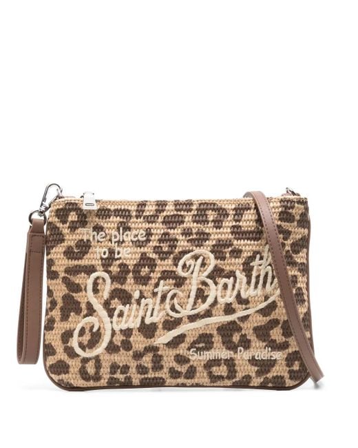 Borsa A Tracolla Leopardata di Mc2 Saint Barth in Natural