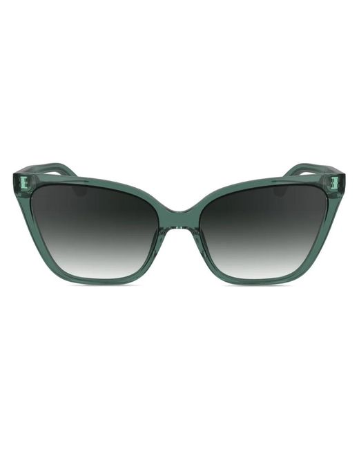 Calvin Klein Gray Rectangle-Frame Sunglasses