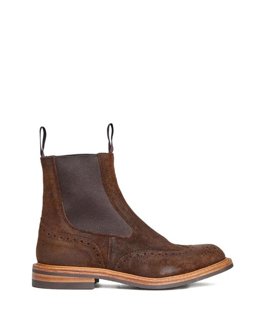 Tricker's Brown Henry Suede Boots for men