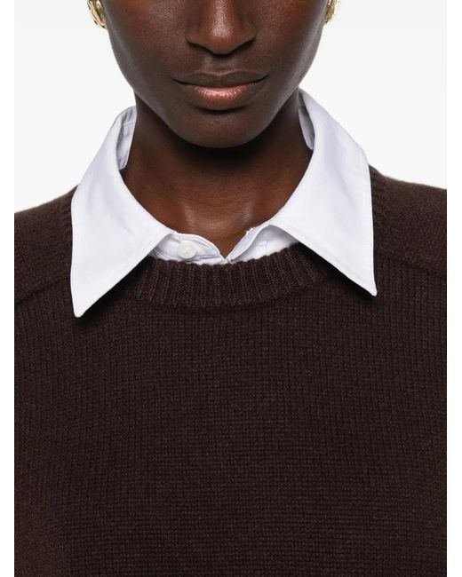 Soft Goat Brown Cropped Cashmere Sweater
