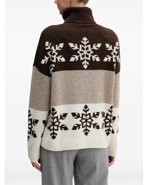 From Future Gray Snowflake Roll-Neck Sweater