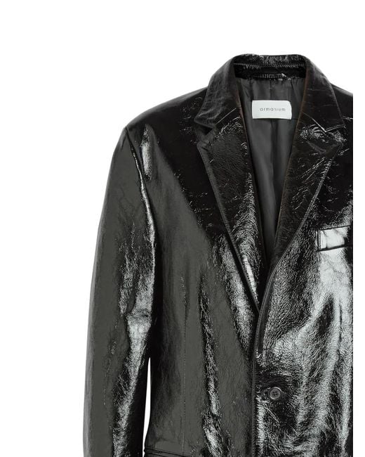 ARMARIUM Black Noah Glossed Leather Jacket
