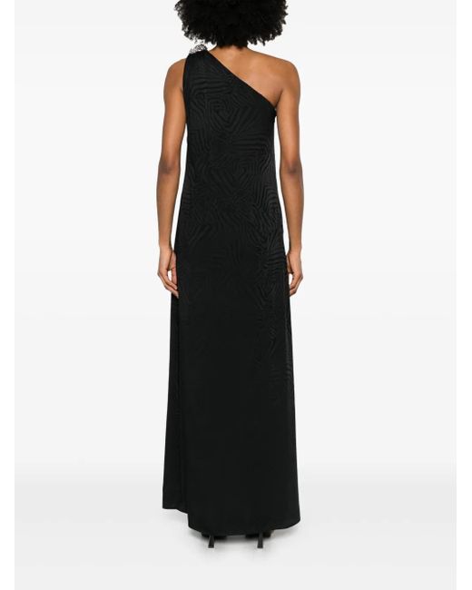 Amen Black Crystal-Embellished Gown