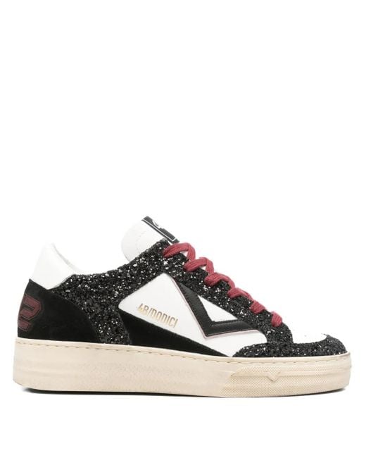 4b12 Black Kyle Glitter Sneakers