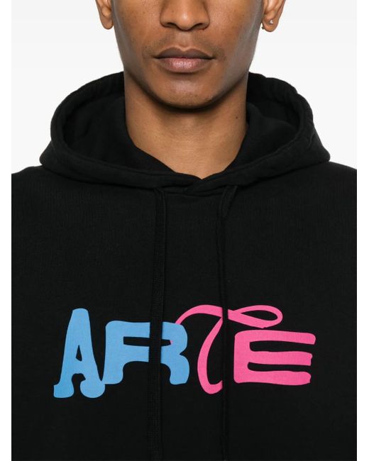 メンズ Arte' Duo-logo Hoodie Black