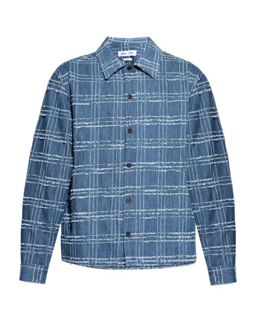 Samsøe & Samsøe Blue Cotton Shirt for men