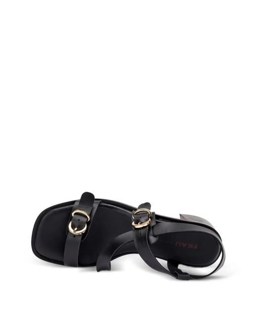 Frau Black Multi-Strap Sandals