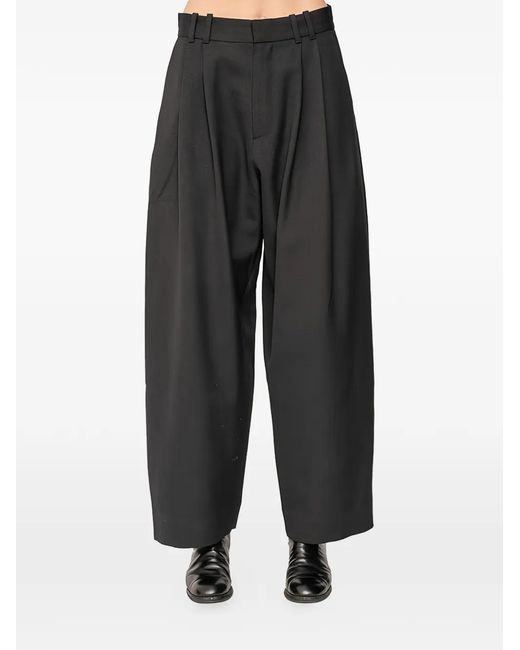 Studio Nicholson Black Line Pleat-Detail Trousers