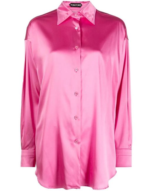 Tom Ford Button-Up Blouse in het Pink