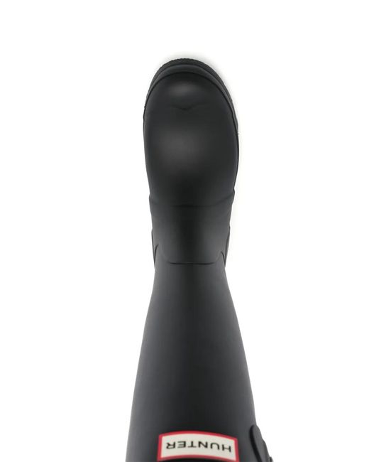 Hunter Black Stiefel Mit Logo