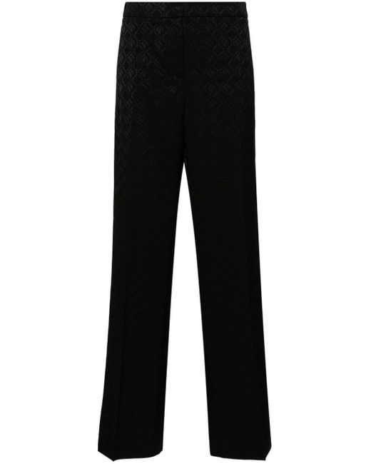 MARINE SERRE Black Mid-rise Tailored Trousers