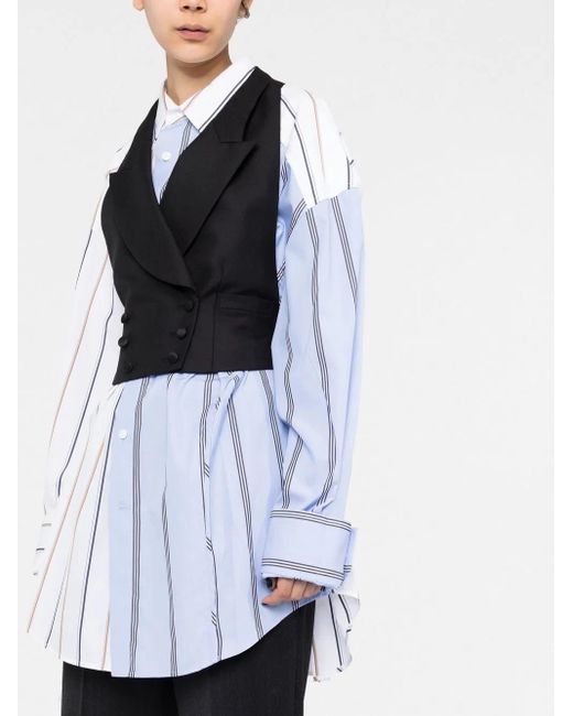 Maison Margiela Black Halterneck Double-Breasted Waistcoat