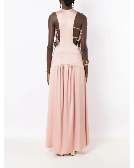 Robe Longue Teres À Col V Lethicia Bronstein en coloris Pink