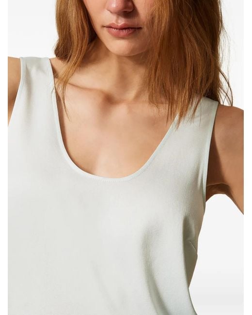 Twinset White Satin Top