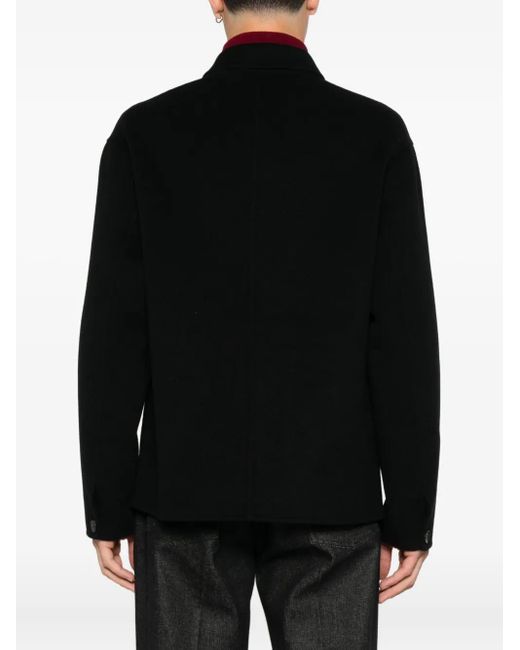 Giorgio Brato Black Buttoned Patch-Pocket Jacket for men