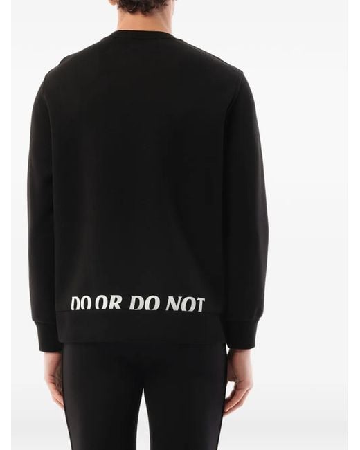 Neil Barrett Black Slogan-Print Hoodie for men