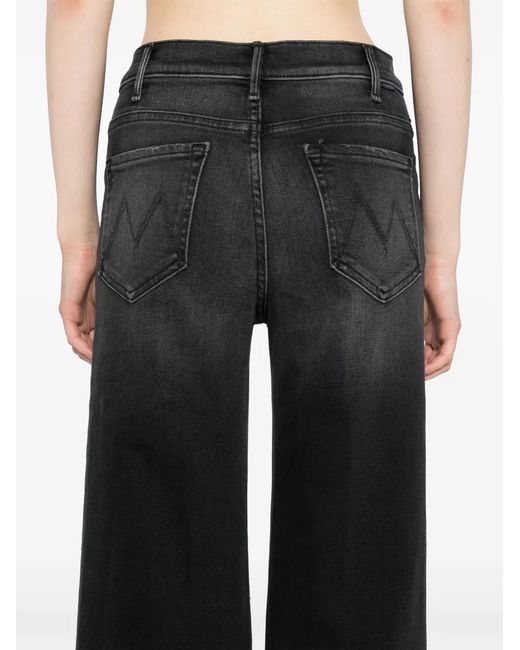 Mother Black Lil Hustler Roller Sneak Jeans