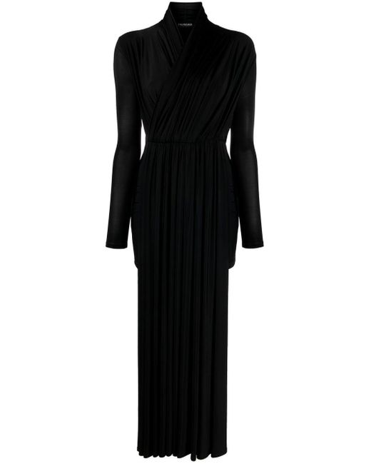 Balenciaga Black Drapiertes Kleid