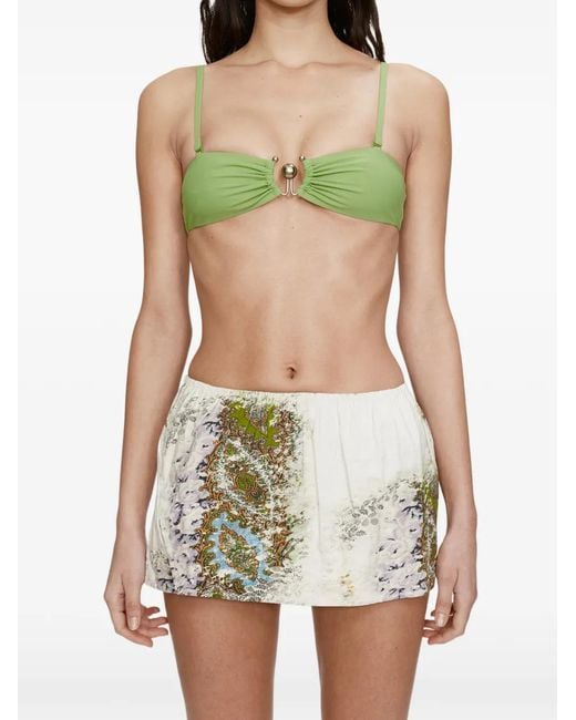 Christopher Esber Green Absence Crushed Micro Skirt