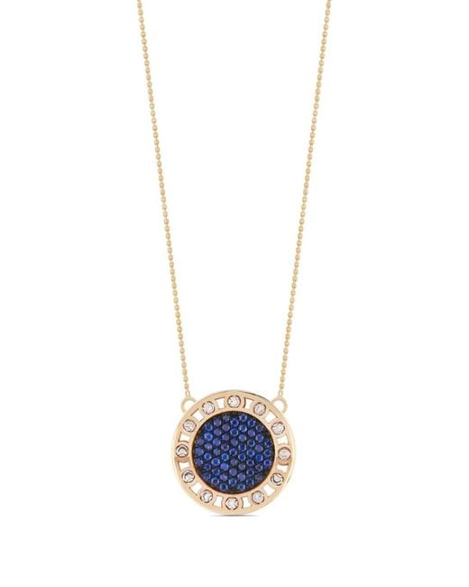 Officina Bernardi White 18Kt Large Senzatempo Sapphire And Diamond Necklace