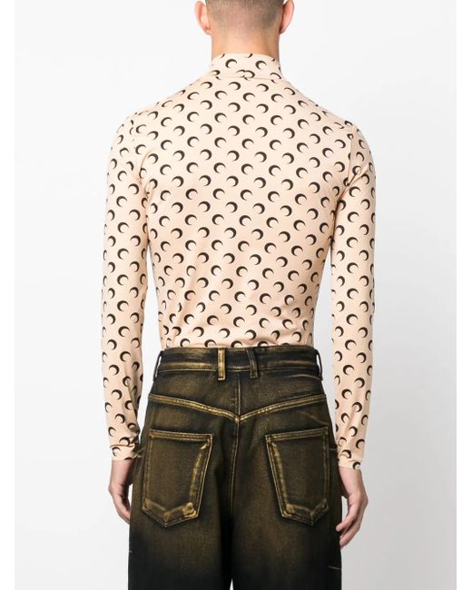 MARINE SERRE Top Met Print in het Natural voor heren