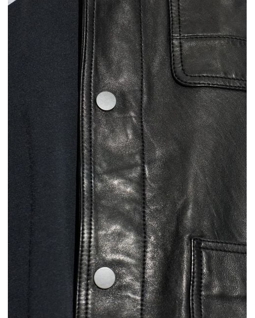 AllSaints Black Saxon Leather Jacket for men