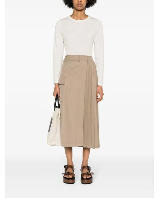 Allude White Fine-Knit Virgin Wool Jumper