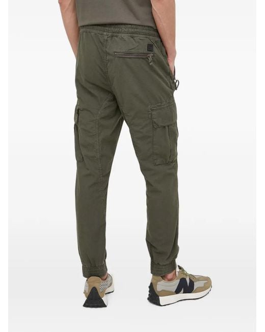 Alpha Industries Green Ripstop-Texture Cargo Pants for men