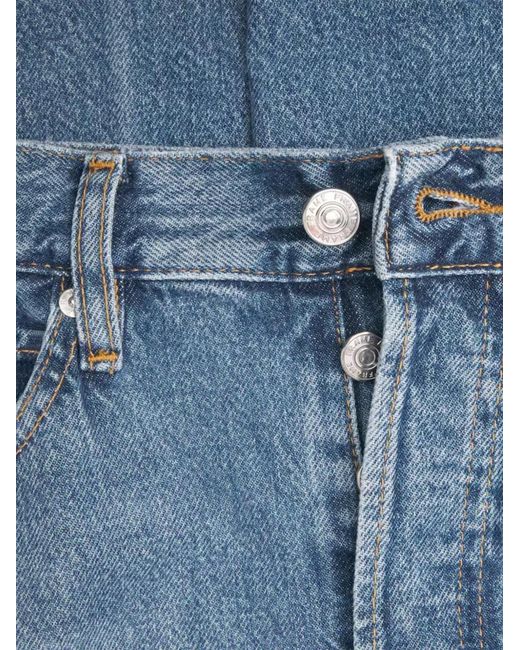 FRAME Blue Jean Droit Vertical Crop À Taille Haute