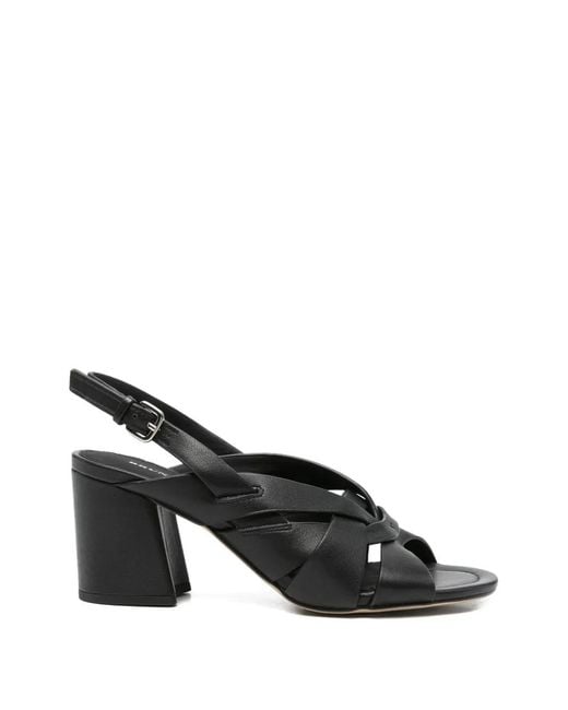Bruno Premi Black Strappy Leather Sandals