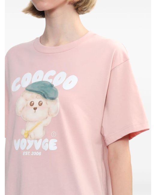 T-shirt en coton à imprimé graphique Chocoolate en coloris Pink