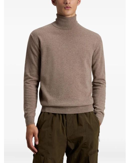 Woolrich Brown Turtleneck Wool Sweater for men
