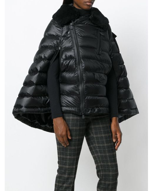 3 MONCLER GRENOBLE Quilted Cape Jacket in Black | Lyst Canada