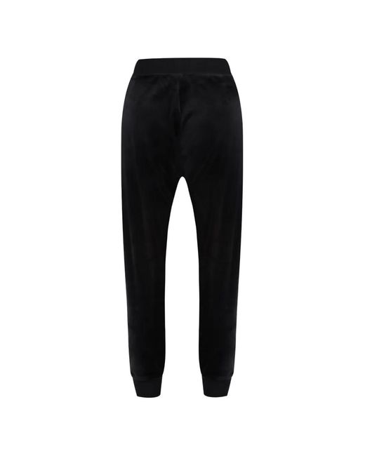 Juicy Couture Black Velour Cuffed Track Pants