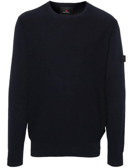 Peuterey Blue Cotton Crewneck Sweater for men