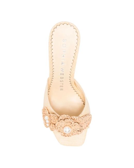 Sophia Webster Natural Titania Heeled Sandals