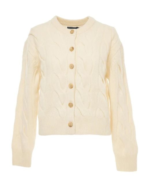 Polo Ralph Lauren Natural Cable-Knit Crew-Neck Cardigan
