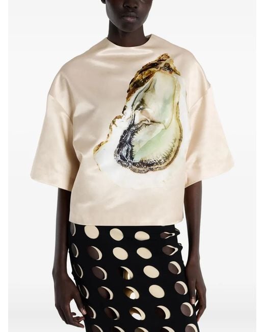 A.W.A.K.E. MODE Natural Oyster-Print Blouses